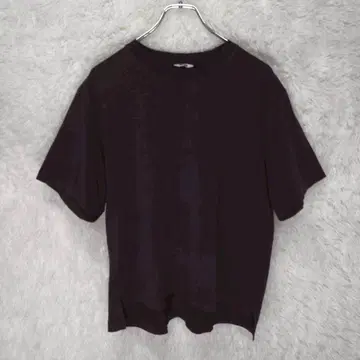 유니클로 T셔츠 티셔츠 블랙 [ L ] 에어리즘 반팔 속건성