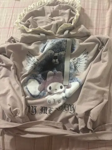 곰 마이멜로디 프린트 빅 후드티 지뢰 양산형