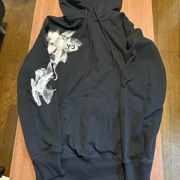 Y-3 블랙 후드 부착 후드티