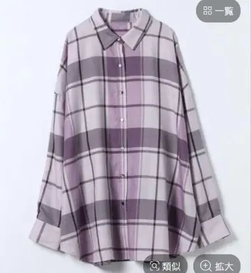 JEANASIS 모듬 체크 셔츠 퍼플 계열