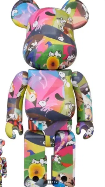 메디콤토이 베어브릭 마츠야마 토모카즈 x 스누피 400% 피규어