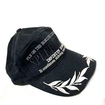 [ SPEEDWINGS ] 캡 자수 블랙 검정 캡 모자 F 56~58cm