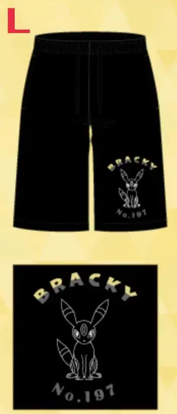 포켓몬스터 블래키 맨투맨 하프 팬츠 숏팬츠 L