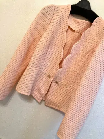 노카라 자켓 볼레로 핑크 성숙/러블리