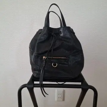 story . 블랙 가죽 복조리형 백 3way