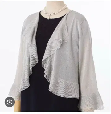 온워드 23구 실버 라메 프릴 볼레로 빅 사이즈 46