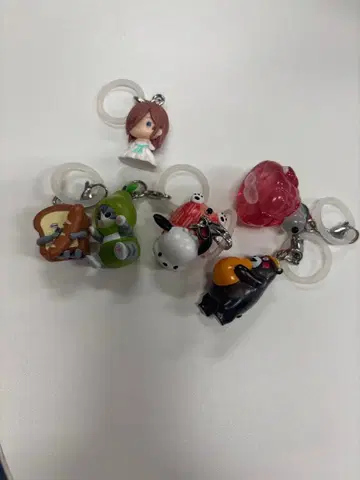 애니메이션 캐릭터 키링 6개 세트