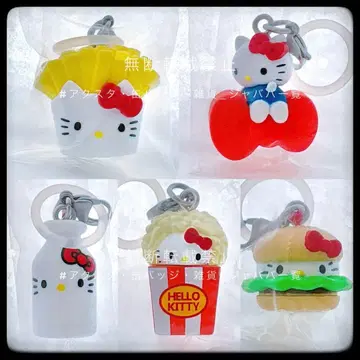 헬로키티 아메리칸 디자인 메지루시 액세서리 가챠 5종 풀 컴프