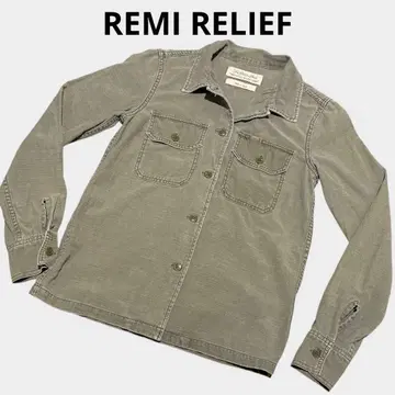 [미품] 레미 릴리프 REMI RELIEF 빈티지풍 밀리터리 셔츠