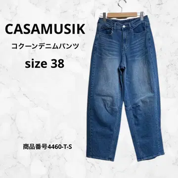 CASAMUSIK 코쿤 데님 팬츠 커브 팬츠 블루 사이즈 38