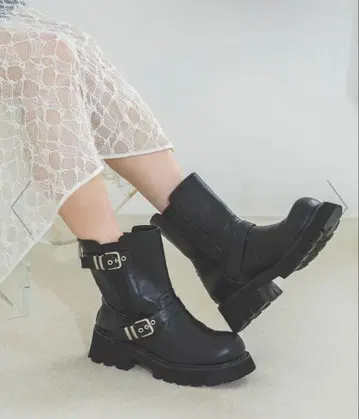 인조 가죽 W 벨트 부츠 지나시스 L 사이즈