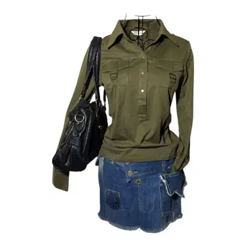 90s archive 밀리터리 티셔츠 헤이세이 갸루 페어리 그런지