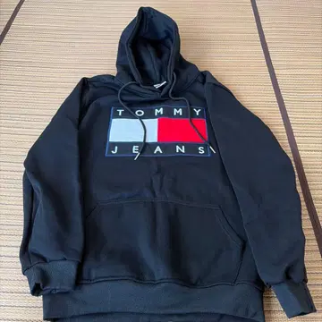 TOMMY JEANS 블랙 후드티 M