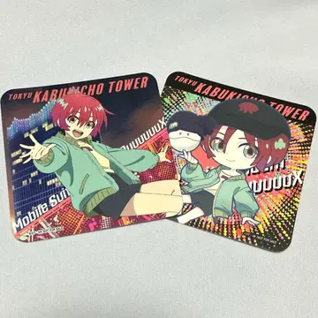 지크 액스 가부키초 타워 바닥 코스터 2장 세트