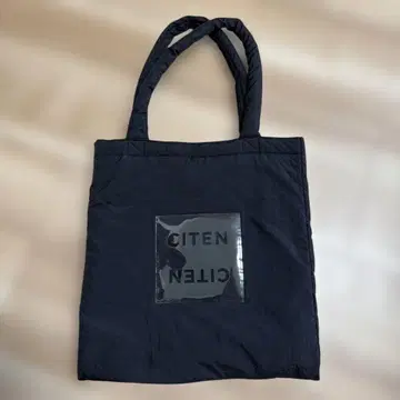 CITEN 패디드 클리어 토트백 블랙