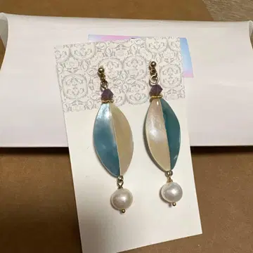 야광 조개 흔들리는 귀걸이 objet sayoko 오브제 사요코 남국