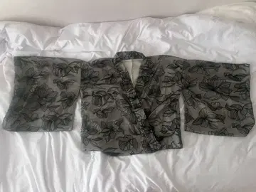 꽃무늬 슬립 드레스와 오비 세트