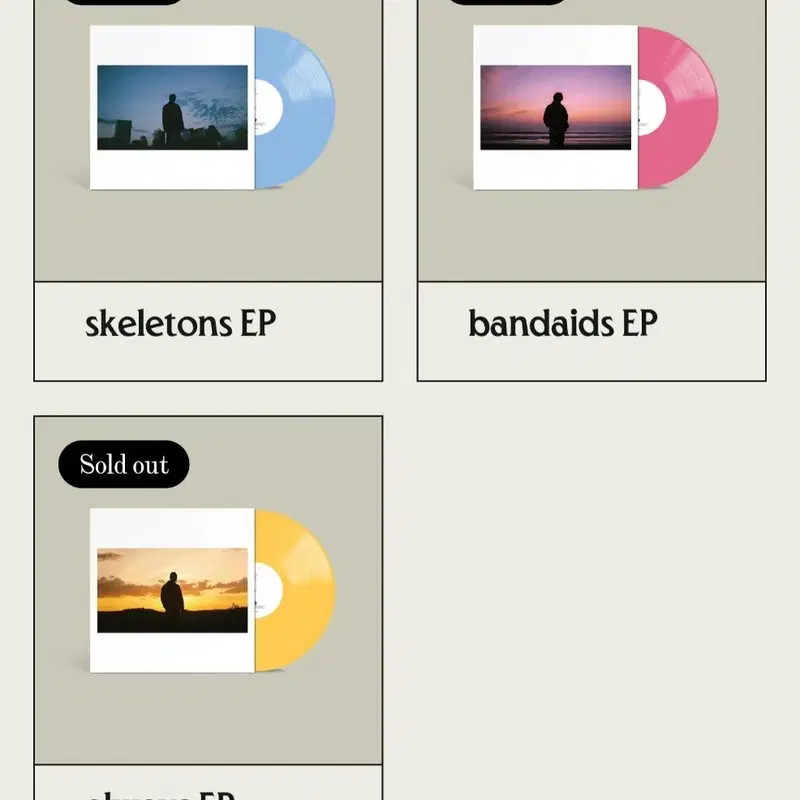 Keshi lp skeletons/bandaids/always(미개봉)
