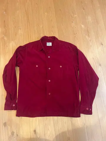 PILGRIM 코튼 코듀로이 셔츠 M 버건디