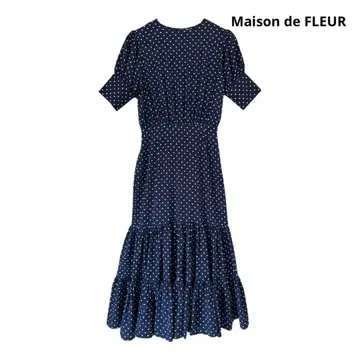 메종 드 플뢰르 Maison de FLEUR 도트 티어드 원피스