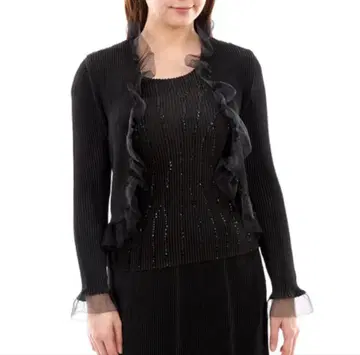 SPECCHIO 스페치오 사이즈 40 셔틀 플리츠 볼레로 프릴