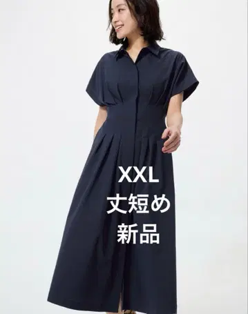 유니클로 시어서커 셔츠 원피스/기장 짧음