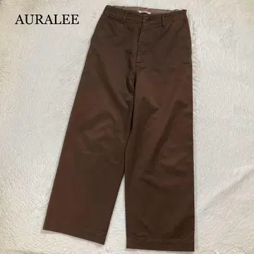 컨디션 최상 AURALEE 오라리 와이드 치노 팬츠 코튼 사이즈 3