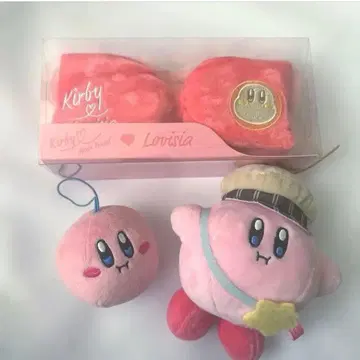 커비 헤어밴드 봉제 인형 키링 세트