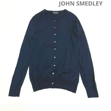 JOHN SMEDLEY 씨 아일랜드 코튼 가디건 네이비 영국제