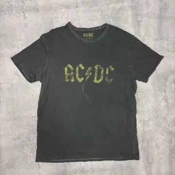AC/DC 밴드 티셔츠 밴티 그레이 싱글 스티치