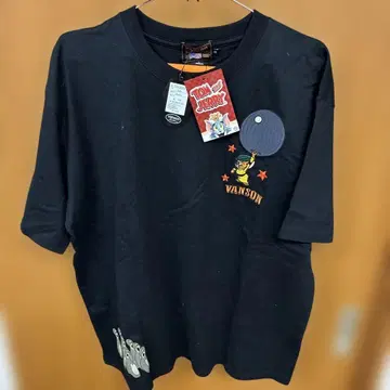 VANSON 톰과 제리 T셔츠 XXL 블랙