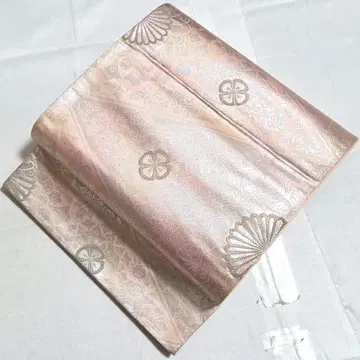 A 기모노 편안함 화문 은사 핑크 육통 순수 실크 포멀한 후쿠로 오비