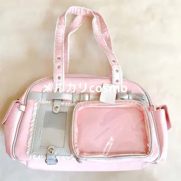 이타백 2WAY 클리어 포켓 핑크 숄더 인형 덕질 가방
