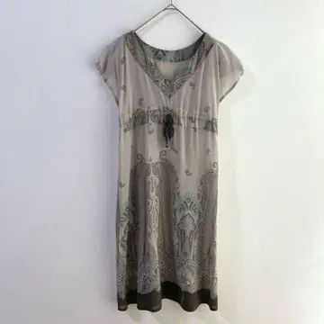 5209 YOKANG 요칸 페이즐리 원피스 허리 마크