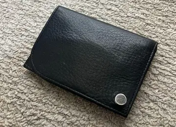 [ 새상품급 ] 저스틴 데이비스 가죽 카드 케이스 왕관 크라운 각인 블랙