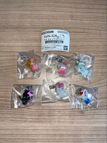 헬로키티 메지루시 액세서리 가챠 전 6종 컴플리트 세트 산리오