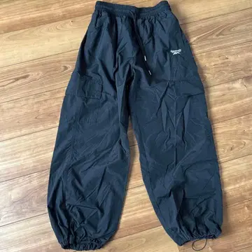 리복 블랙 나일론 팬츠 M 사이즈