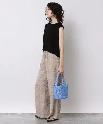 JEANASIS 시어 프린지 자카드 팬츠