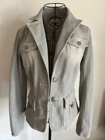 KUMIKYOKU 그레이 데님 자켓