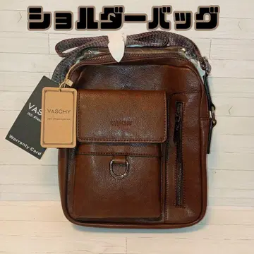 VASCHY 숄더백 비즈니스 통학 가방 다기능 포켓 핸들