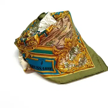 Y512-140 트루사르디 대형 스카프 실크 터치 빈티지 스타일