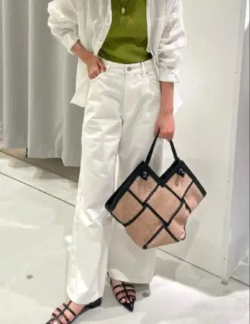 nouer 크로스 가죽 디자인 백 2way 바스켓 여름 야마다야