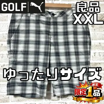 [ 루즈한 사이즈 ] 푸마 골프 남성용 하프 팬츠 XXL 체크 골프