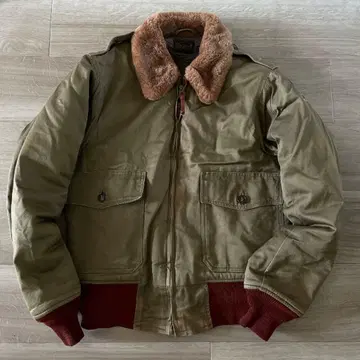 BUZZ RICKSON'S B-10 플라이트 자켓 빨간색 리브 36