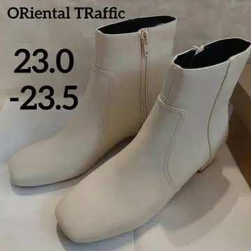 특가 ORiental TRaffic 와이드 힐 부츠 베이지 23.0