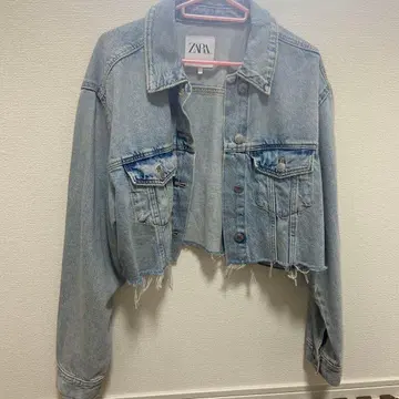ZARA 라이트 블루 크롭 데님 자켓 새상품급