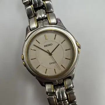 작동품 세이코 돌체 콤비 컬러 쿼츠 8J41-6140