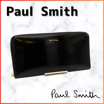 새상품급 폴스미스 남성용 장지갑 블랙 에나멜 Paul Smith