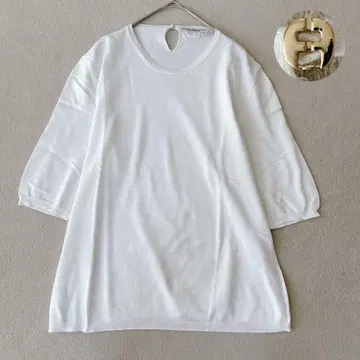 살바토레 페라가모 간치니 썸머 니트 니트 화이트 빅 사이즈 XL