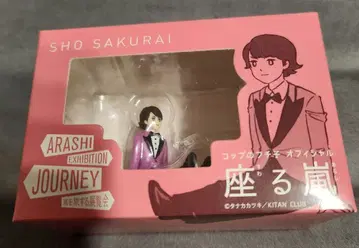 앉는 아라시 사쿠라이 쇼 아라시를 여행하는 전시회